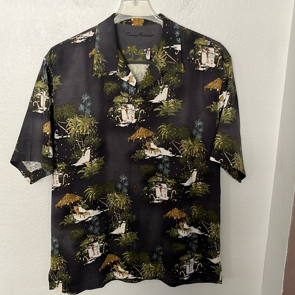🎅🏻🏝️RARE TOMMY BAHAMA PENGUIN CHRISTMAS HOLIDAY BUTTON DOWN NWOT EXCELLENT COND. - Picture 1 of 8